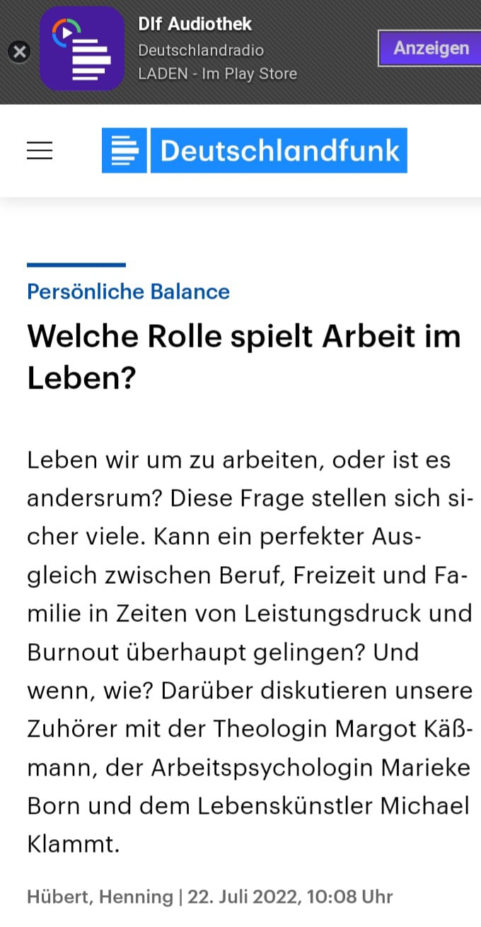 IKZ vom 25.05.22  :  Arbeit ist keine heilige Kuh